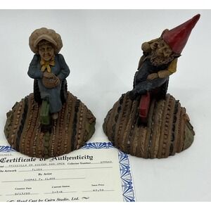 Tom Clark MacDonald and Flora Gnomes Farming Tractor Edition 84 and 17 with COA
